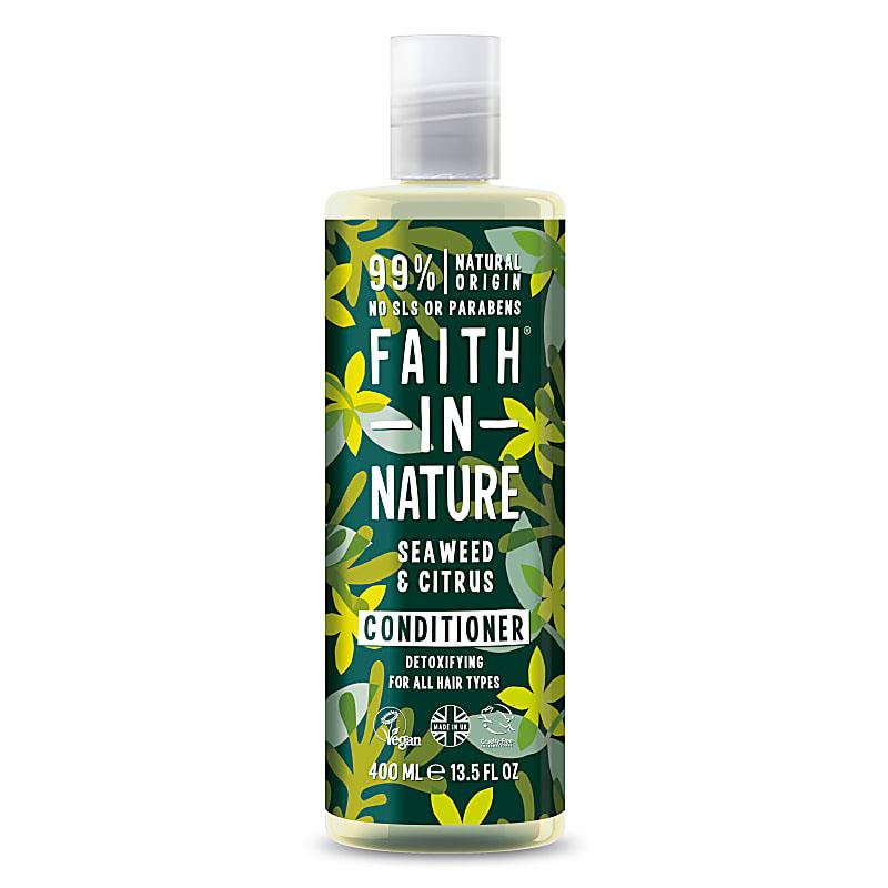 Balsam Natural Detoxifiant cu Alge Marine si Citrice pentru Toate Tipurile de Par 400 mililitri Faith In Nature