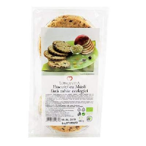 Biscuiti Eco cu Musli fara Zahar Longevita 160gr
