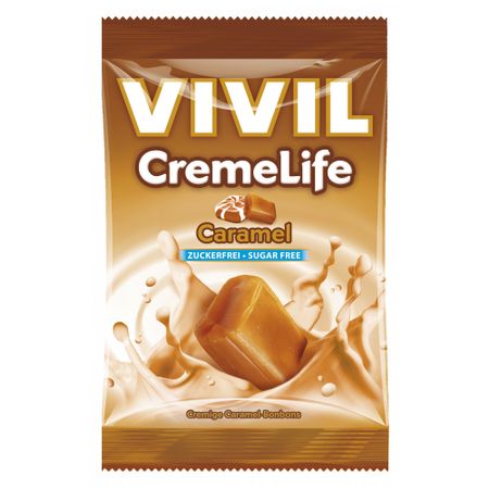 Bomboane Cremoase Creme Life Classic Caramel Fara Zahar 110g Vivil