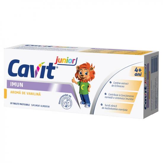 Cavit Junior Imun Aroma de Vanilie 20 Tablete Masticabile Biofarm