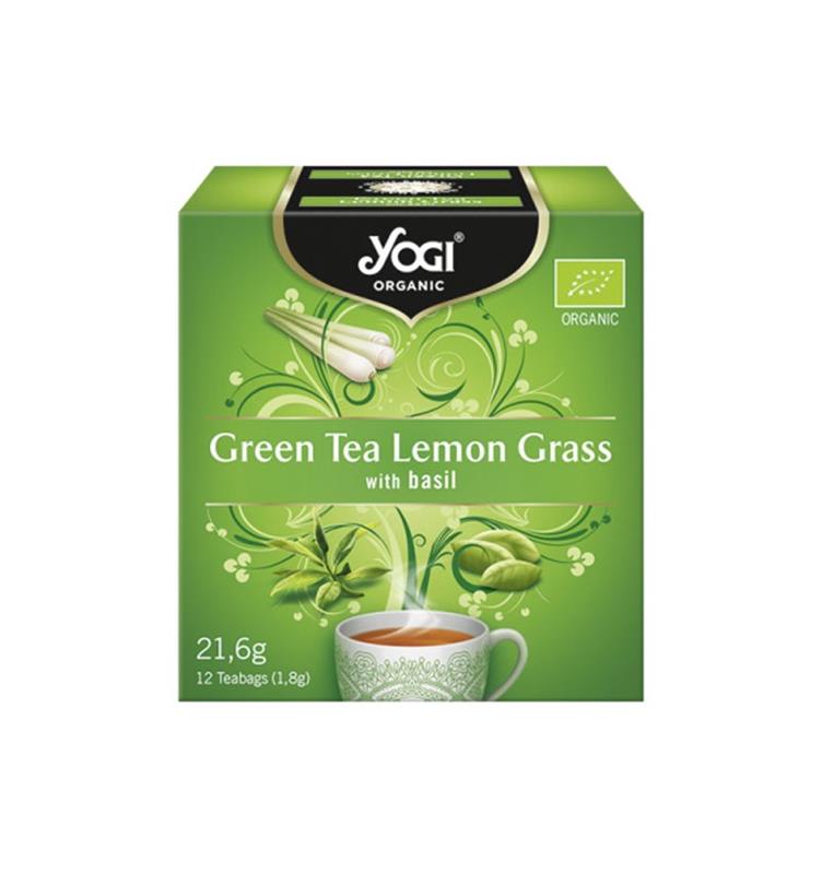 Ceai Verde cu Lemon Grass si Busuioc Bio Yogi Tea 21.6gr