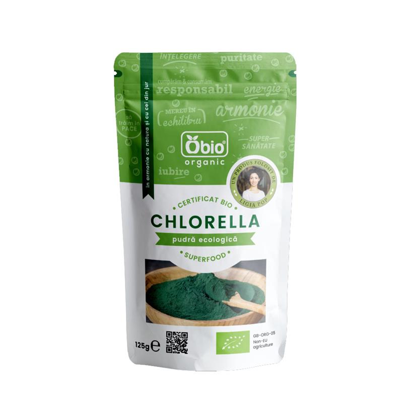 Chlorella Pulbere Bio Raw Obio 125gr