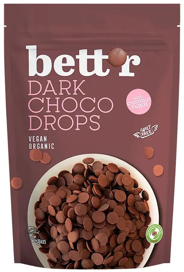 Choco Drops Dark Bio 200 grame Bettr