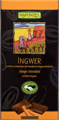 Ciocolata Bio Amaruie 55% Cacao si Ghimbir Rapunzel 80gr