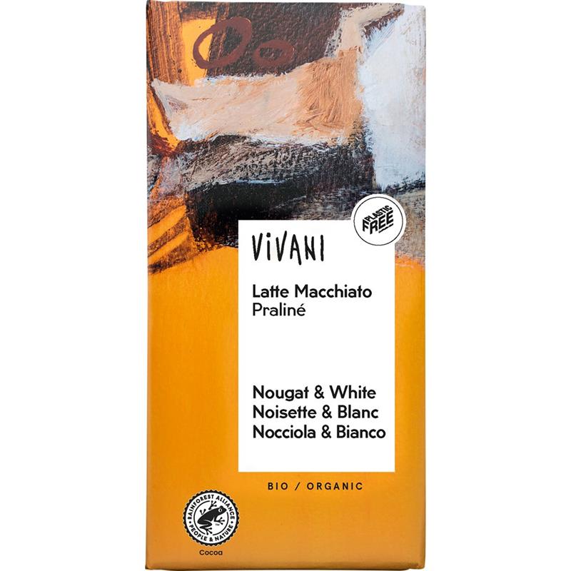 Ciocolata Latte Macchiato si Praline Bio 100 grame Vivani