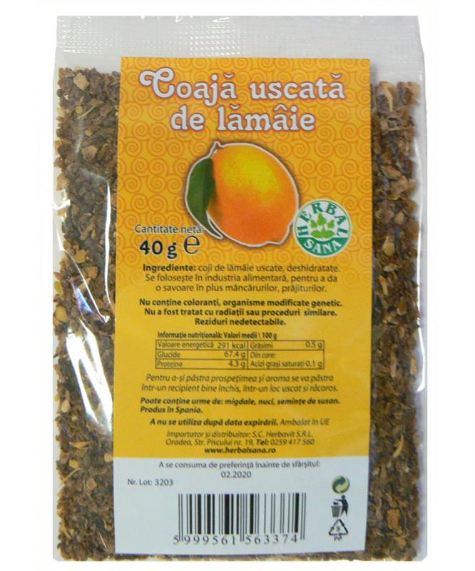 Coaja de Lamaie Uscata 40gr Herbavit