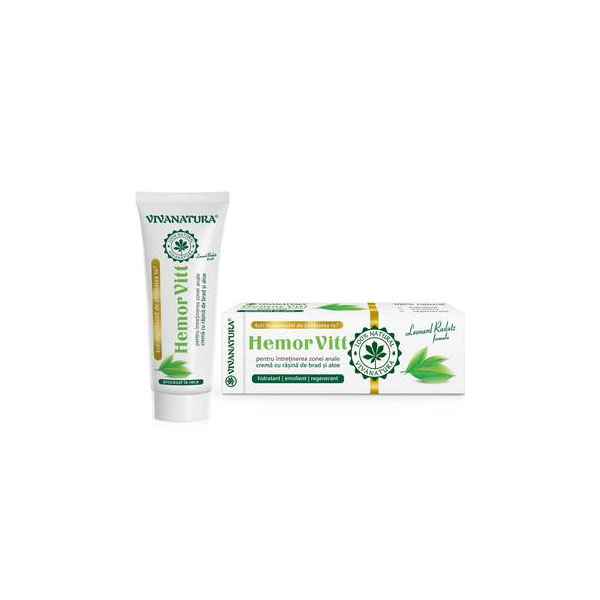 Crema pentru Intretinerea Zonei Anale HemorVitt Formula Leonard Radutz 50 mililitri Viva Natura