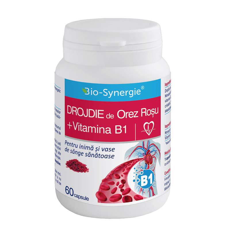 Drojdie de Orez Rosu + Vitamina B1 60 capsule Bio Synergie