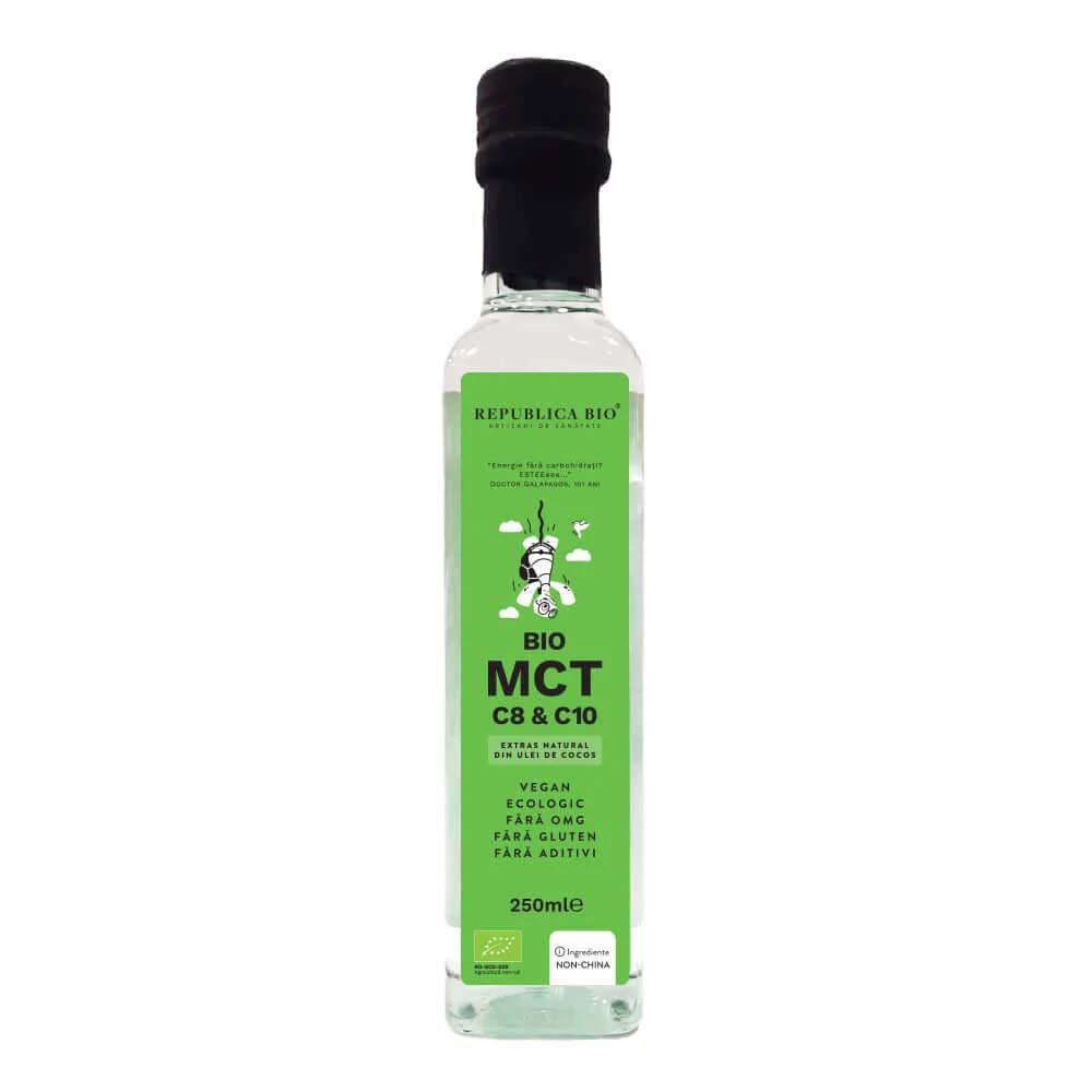 Extras Natural din Ulei de Cocos Bio MCT C8 & C10 Bio Fara Gluten 250 mililitri Republice Bio