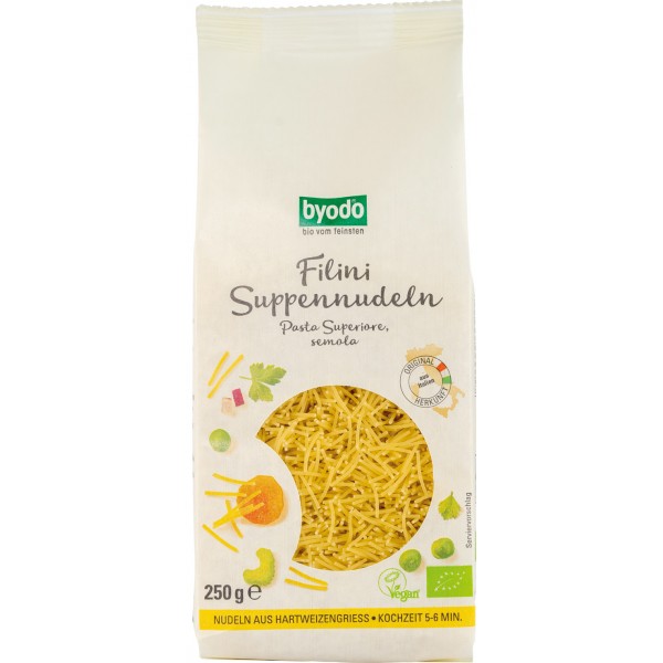 Fidea pentru Supa din Grau Dur Bio 250 grame Byodo