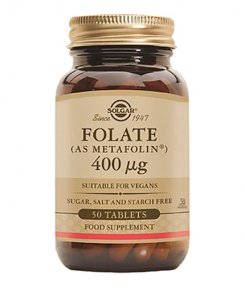 Folate (Metafolin) 400mcg Solgar 50tb