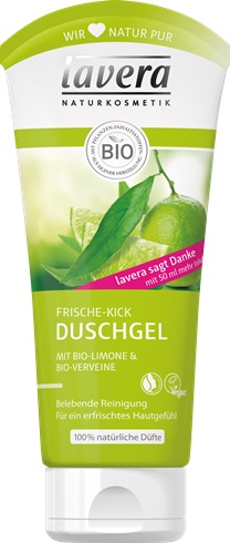 Gel de Dus Racoritor cu Lime si Verbena Bio Lavera 200ml