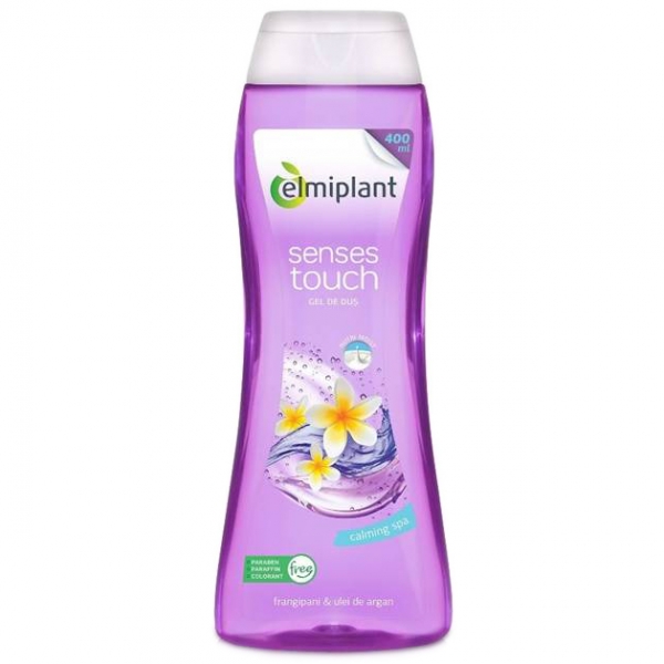 Gel de Dus Senses Touche cu Frangipani si Ulei Argan Elmiplant 400ml
