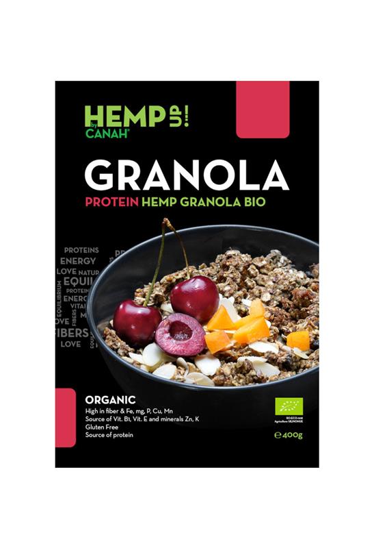 Granola Protein cu Canepa Bio 400 grame Canah