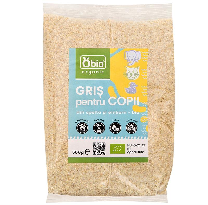 Gris Copii din Spelta si Einkorn Bio Obio 500gr