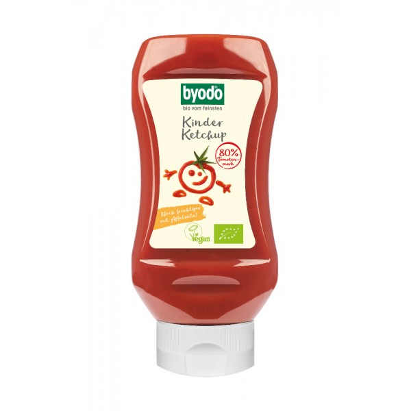 Ketchup pentru Copii cu 80% Tomate Bio Fara Gluten 300 mililitri Byodo