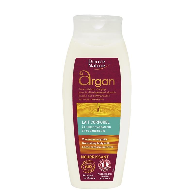Lapte de Corp Bio Hidratant cu Ulei de Argan si Baobab Douce Nature 250ml