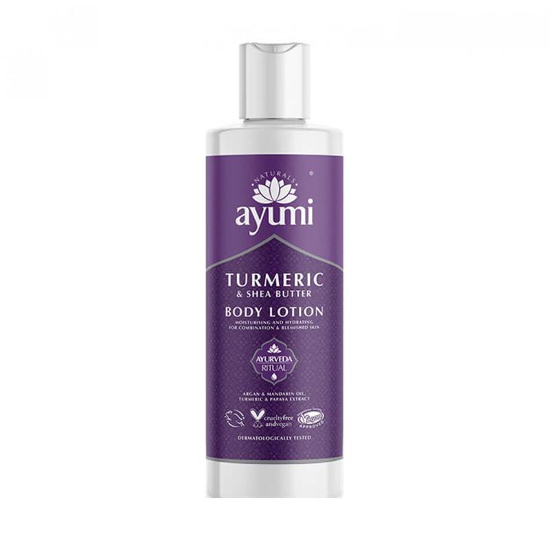 Lotiune de Corp cu Turmeric si Unt de Shea 250 mililitri Ayumi
