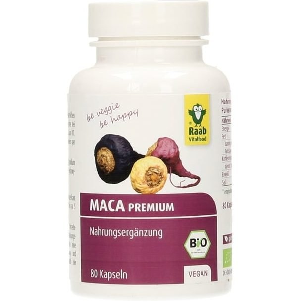 Maca Premium Bio 500 miligrame 80 capsule Raab