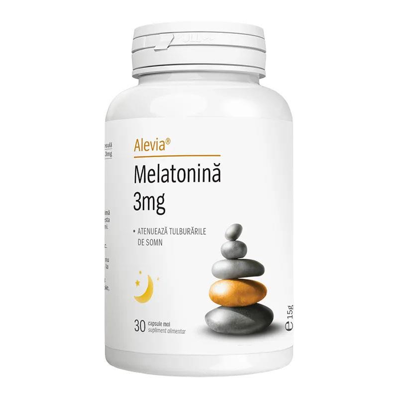Melatonina 3 miligrame 30 capsule moi Alevia