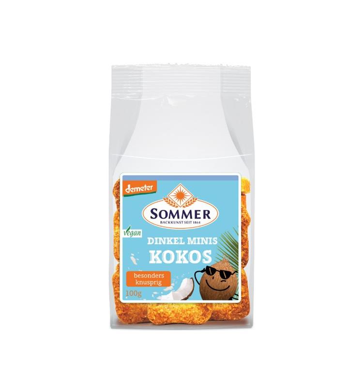 Mini Painici Crocante din Faina de Grau Spelta si Cocos Bio 100gr Sommer