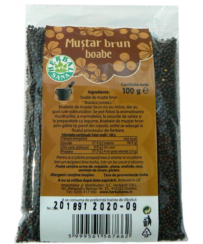 Mustar Boabe Herbavit 100gr