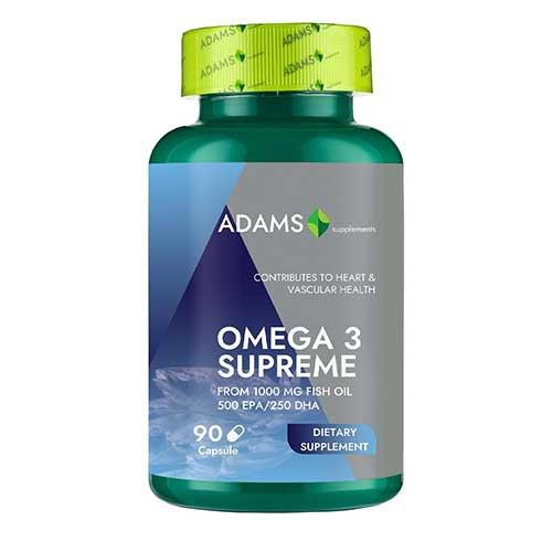 Omega 3 Supreme 1000 miligrame 90 capsule Adams Vision