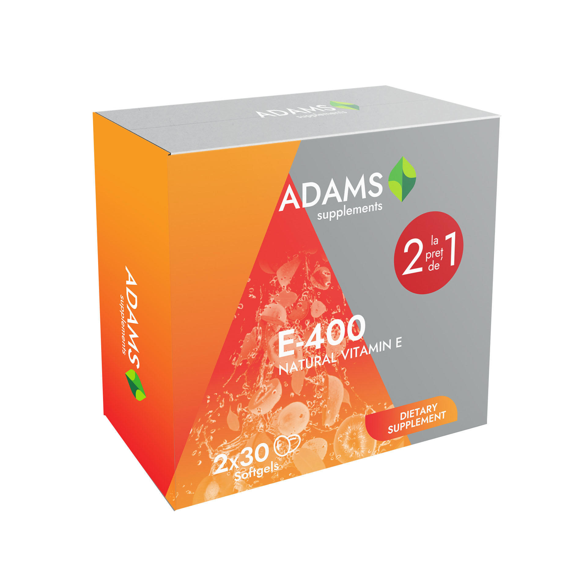 Pachet Vitamina E 400 Naturala 30+30 capsule Adams Vision