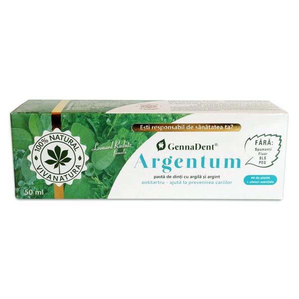 Pasta Dinti Argentum(argila,cupru si argint coloidal) Viva Natura 50ml