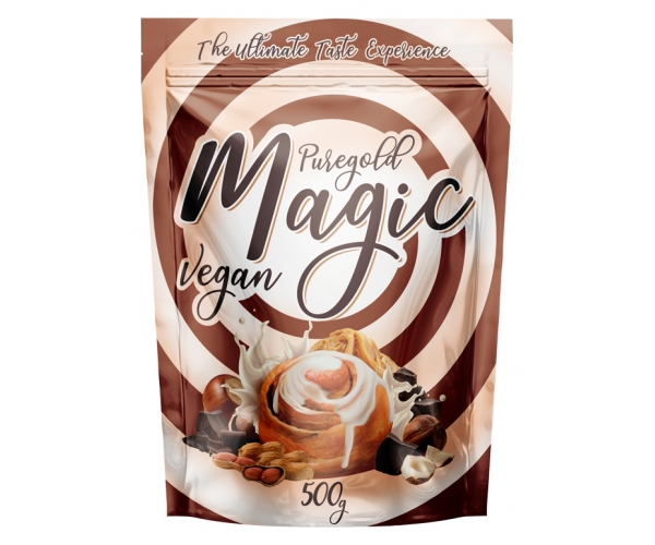 Proteine Vegetale Magic Vegan Protein Chocolate Hazelnut Birthday 500 grame Pure Gold Protein