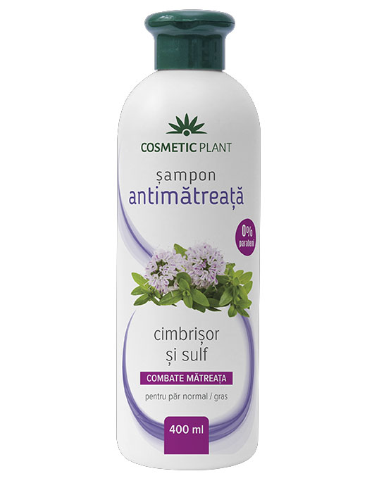Sampon Antimatreata cu Cimbrisor si Sulf 400ml Cosmetic Plant