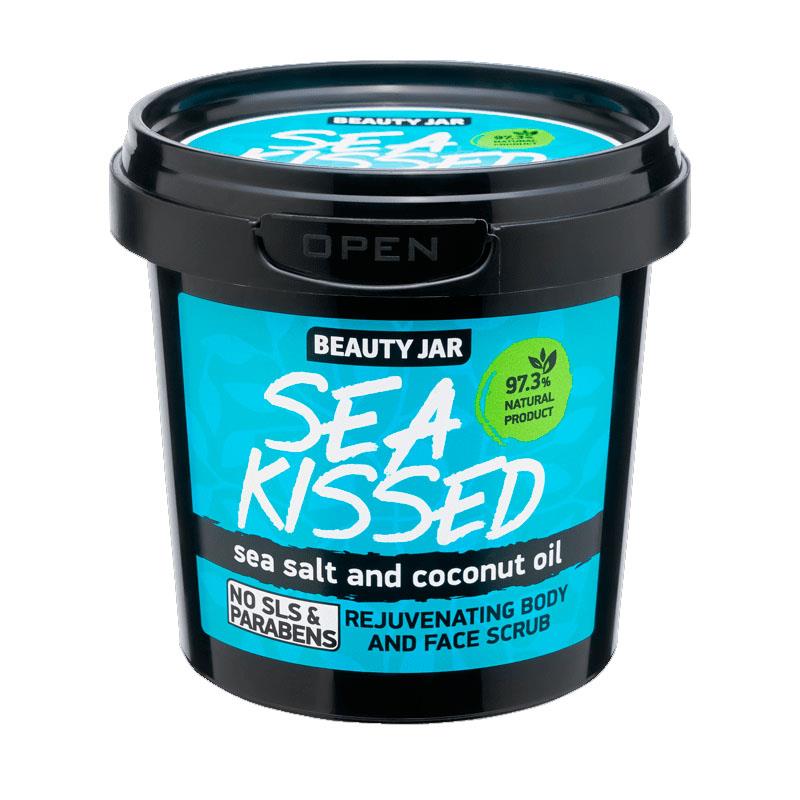 Scrub Revigorant pentru Fata si Corp cu Sare de Mare si Ulei de Cocos Sea Kisses 200 grame Beauty Jar