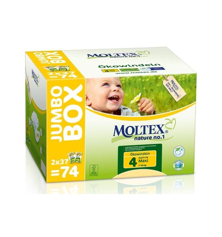 Scutece Eco pentru Bebelusi 7-18kg Nr.4 Jumbo Moltex 74buc