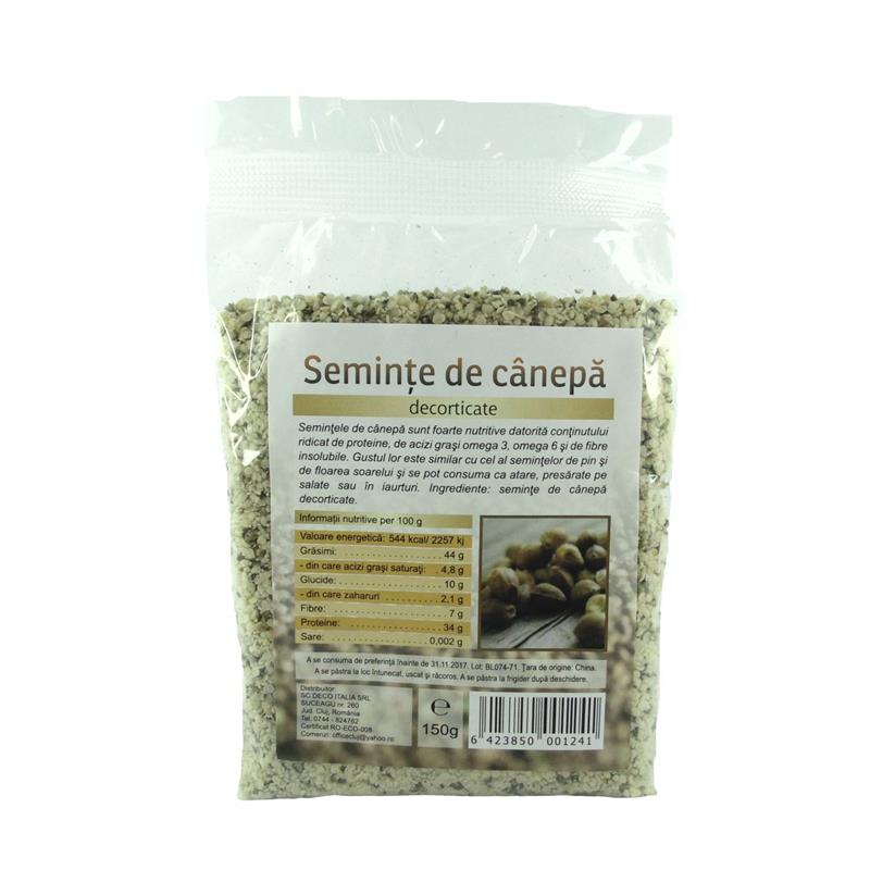 Seminte de Canepa Decorticate 150 grame Deco Italia