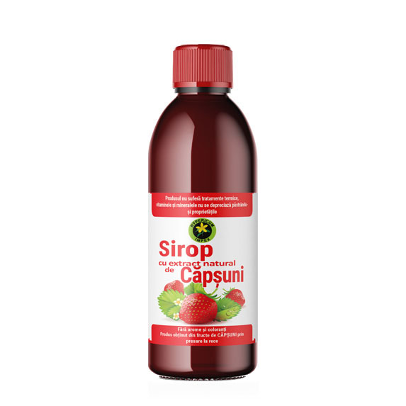 Sirop Capsuni cu Zahar 500 mililitri Hypericum