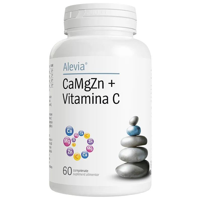 Supliment Alimentar CaMgZn cu Vitamina C 60 comprimate Alevia