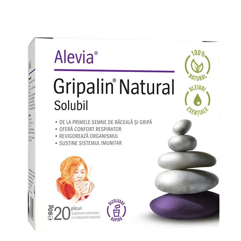 Supliment Alimentar Gripalin Natural Solubil 20 plicuri Alevia