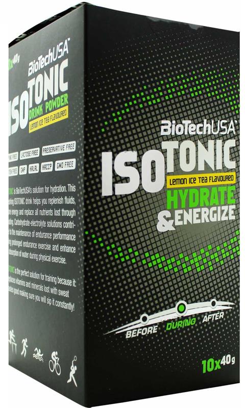 Supliment Alimentar ISOTonic Box Lemon Ice Tea 10 plicuri Bio Tech USA