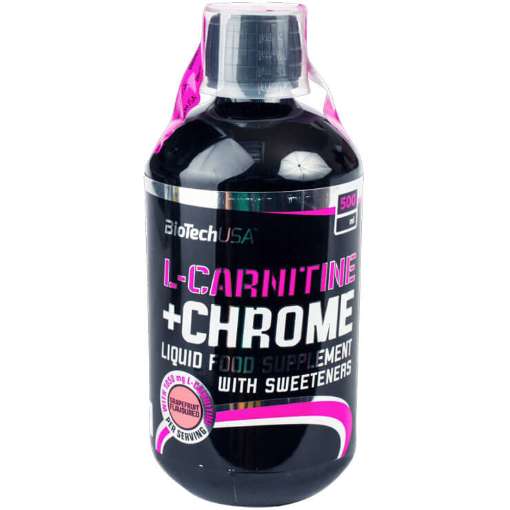 Supliment Alimentar L-Carnitina cu Chrome Aroma Grapefruit 500 mililitri Bio Tech USA