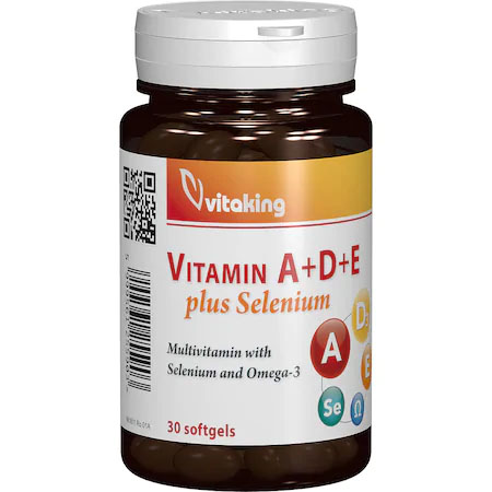 Vitamina A+D+E+Seleniu 30 capsule gelatinoase Vitaking